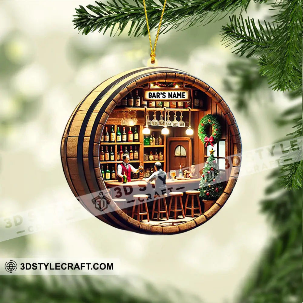 Bar Home Decor Christmas Ornament Personalized
