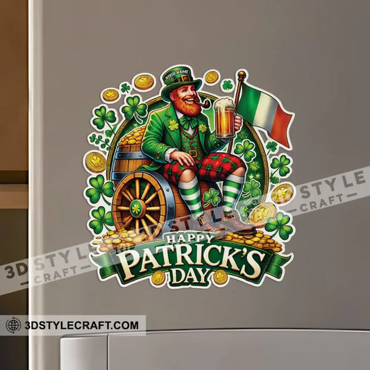 Beer Man Happy St Patrick’s Day Fridge Magnet - Personalized