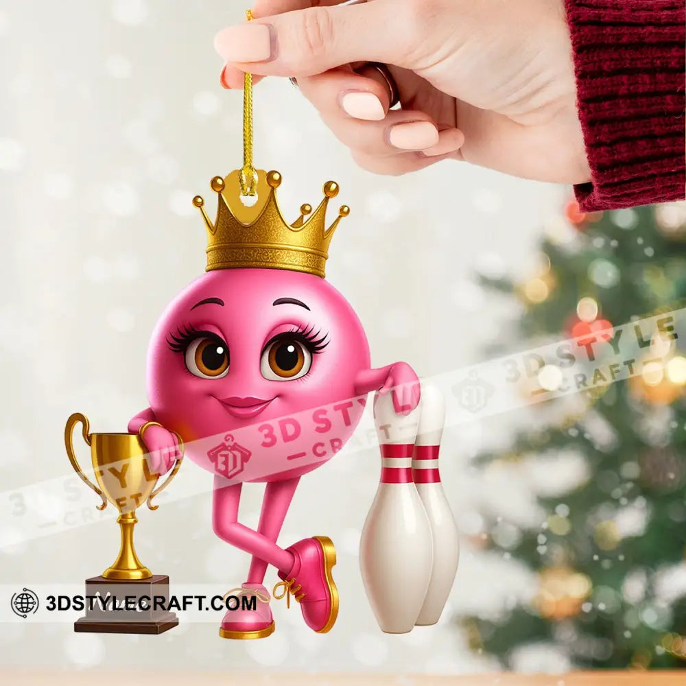 Bowling Girl Home Decor Christmas Ornament Personalized Ornament Ornament