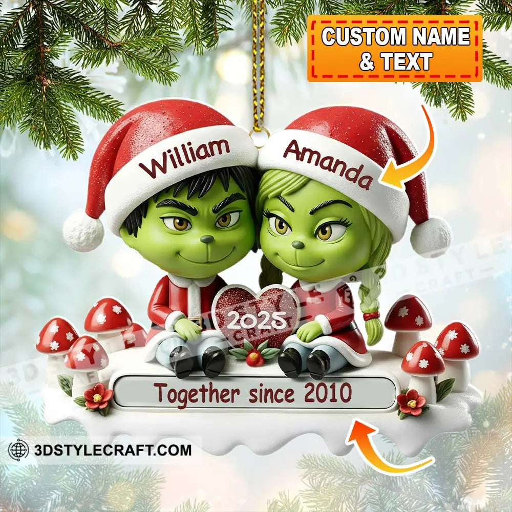 Christmas Couple Home Decor Christmas Ornament Personalized Ornament 3.54’’ / 1 Ornament Ornament