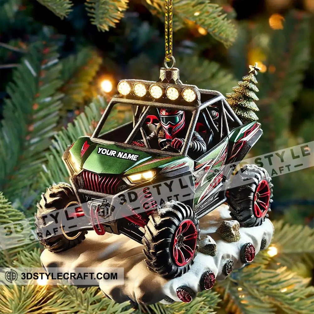 Custom Name Mountain Truck Ornament Christmas Gift