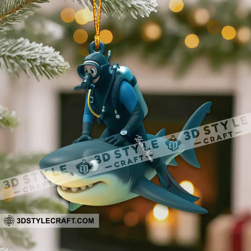 Diving Home Decor Christmas Ornament Personalized Ornament Ornament