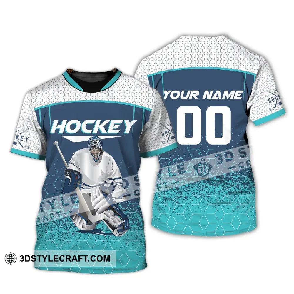 Man Shirt Custom Name And Number Ice Hockey T-Shirt Love Gift For Player / S