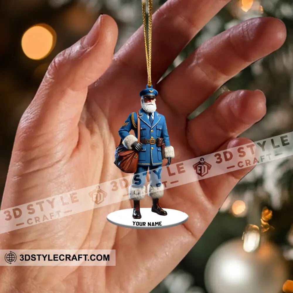 Merry Christmas Santa Captain Home Decor Ornament Personalized