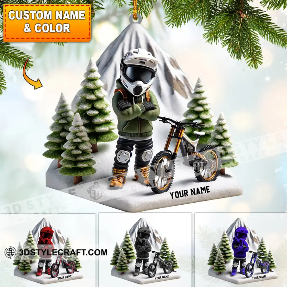 Mountain Bike Home Decor Christmas Ornament Personalized 3.54’’ / 1