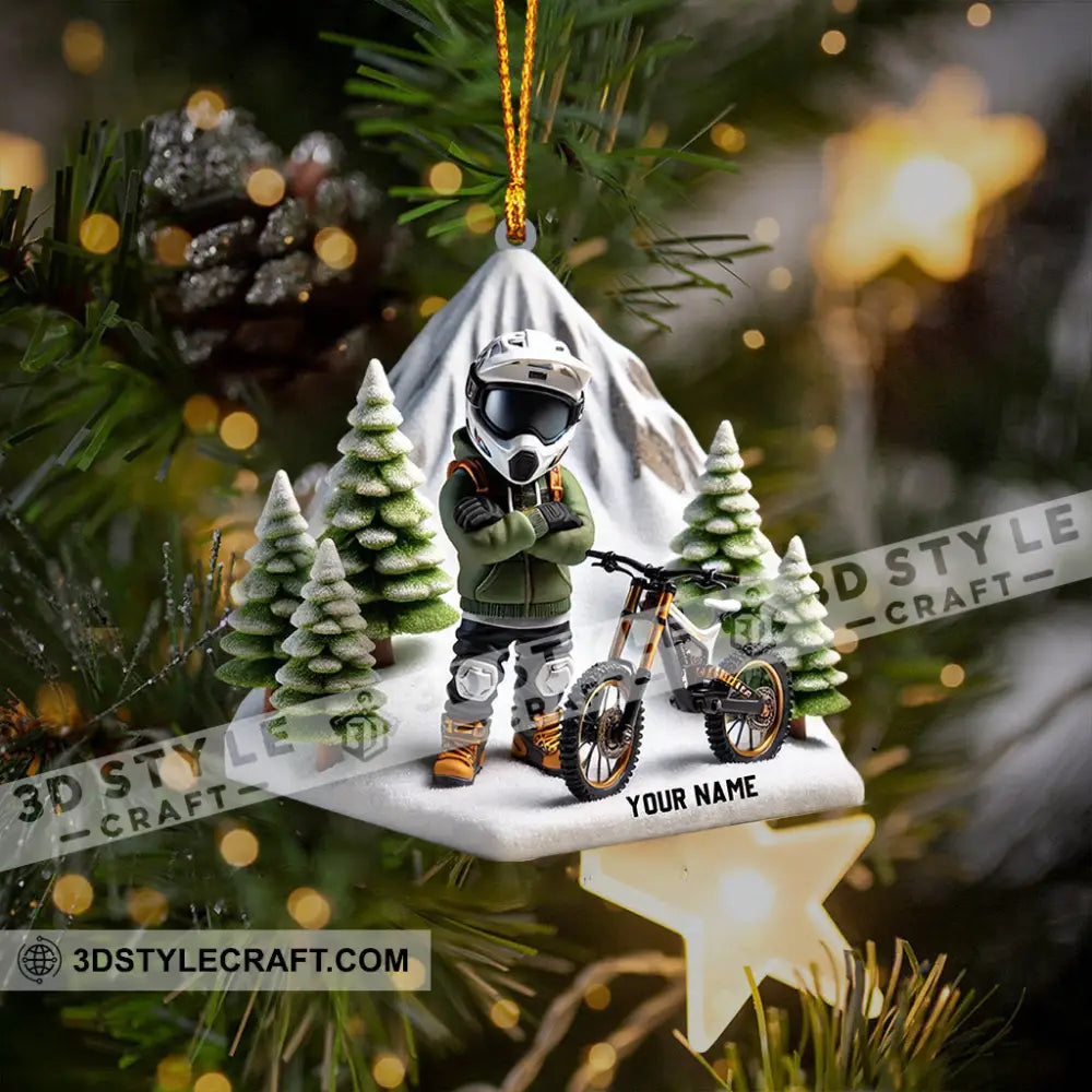 Mountain Bike Home Decor Christmas Ornament Personalized