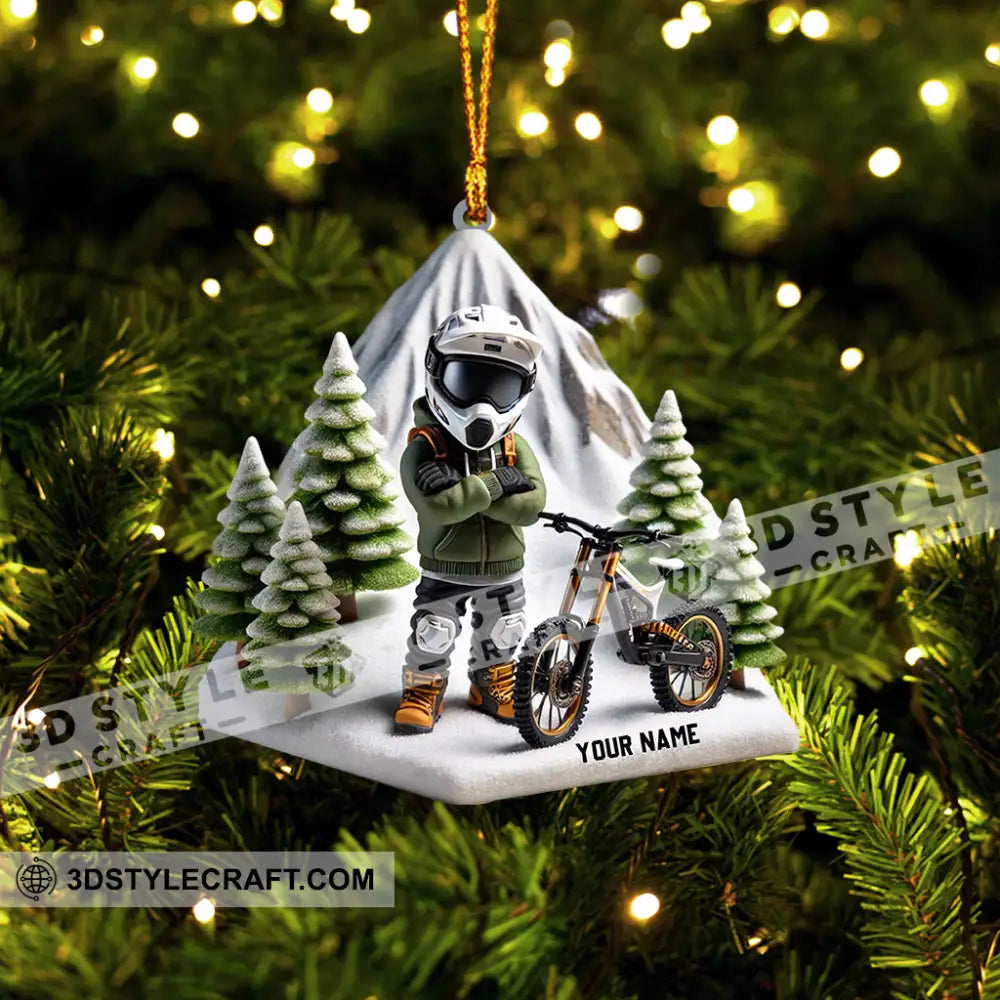 Mountain Bike Home Decor Christmas Ornament Personalized
