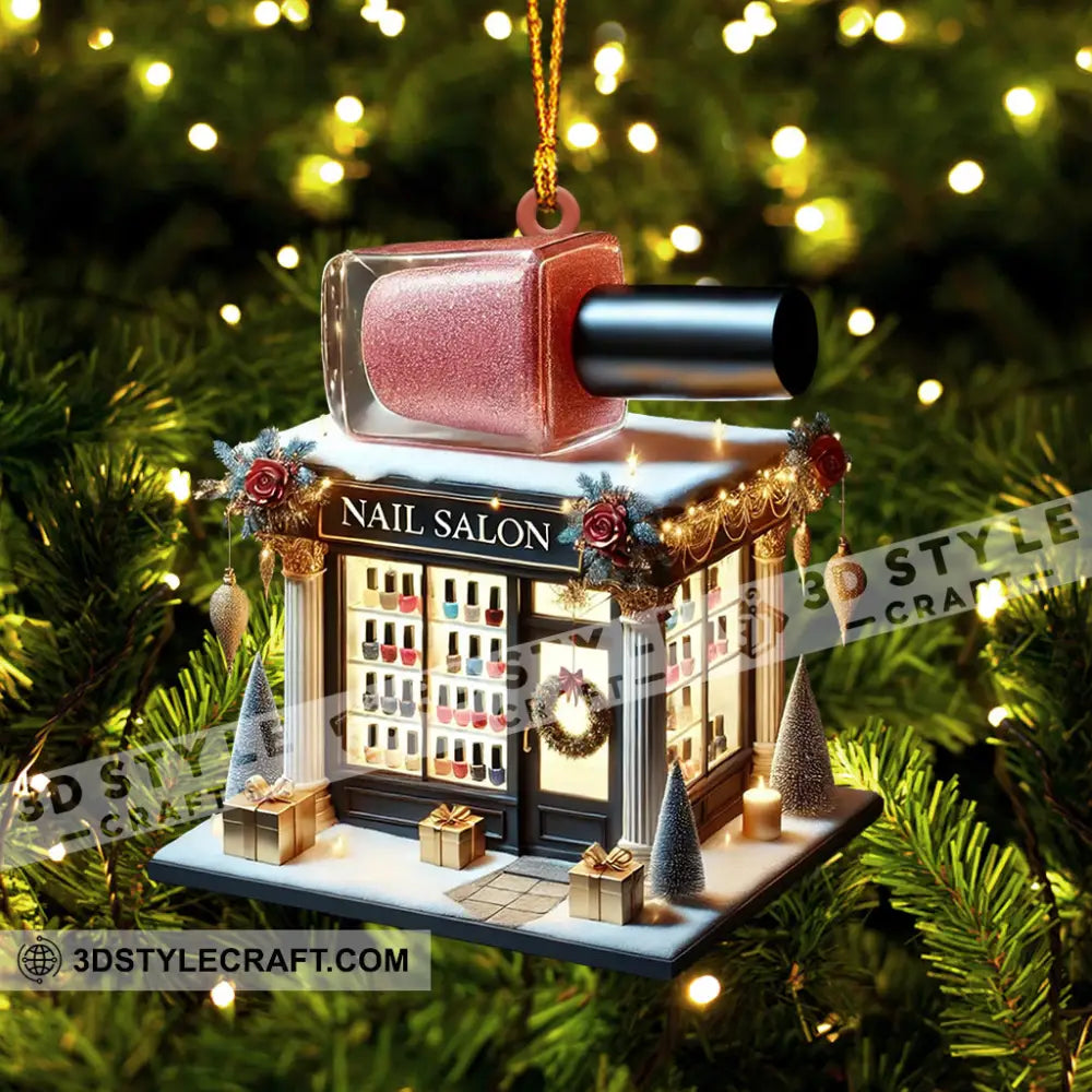 Nail Salon Christmas Ornament Personalized