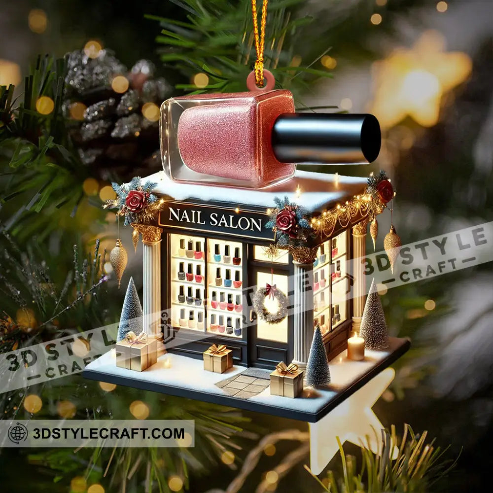 Nail Salon Christmas Ornament Personalized
