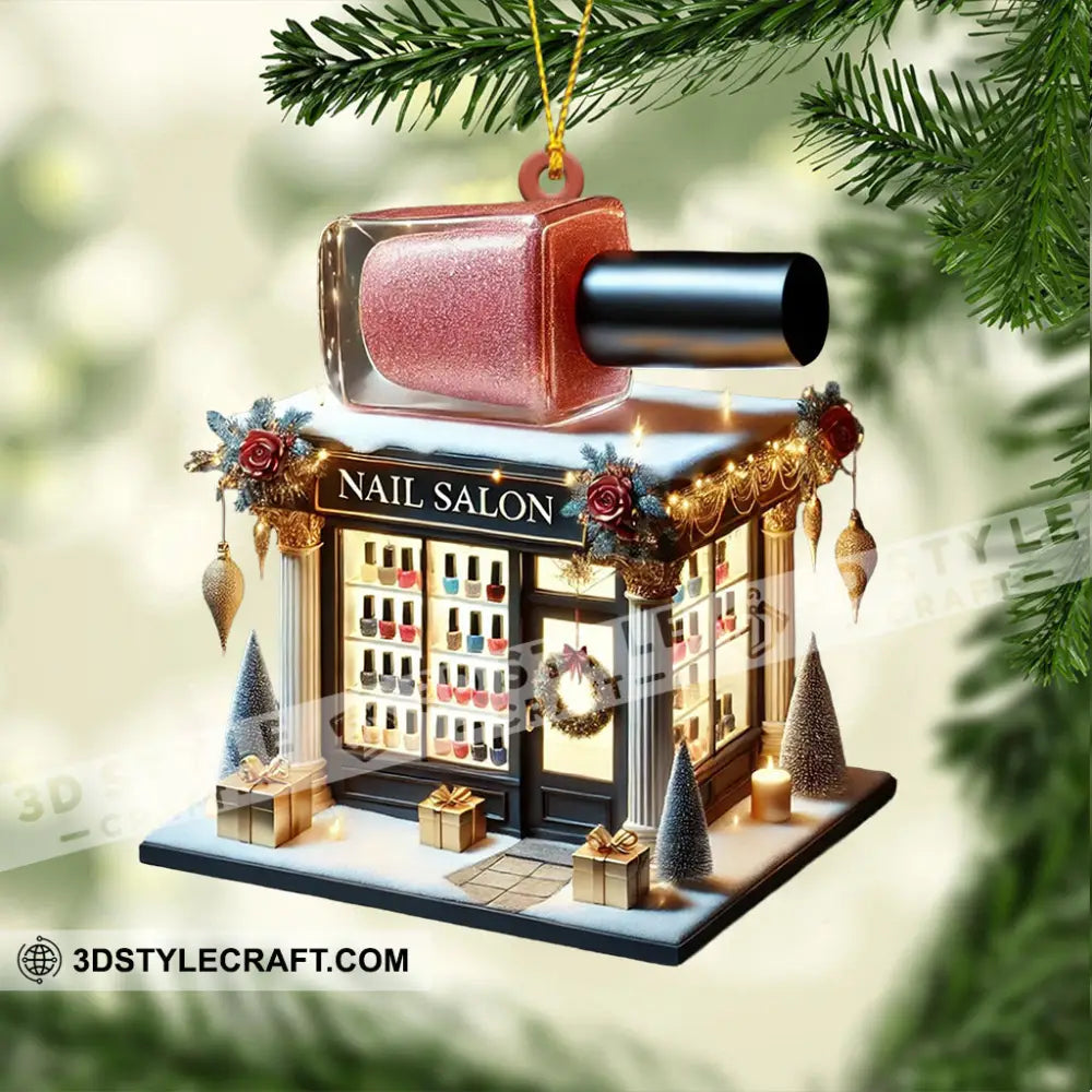 Nail Salon Christmas Ornament Personalized