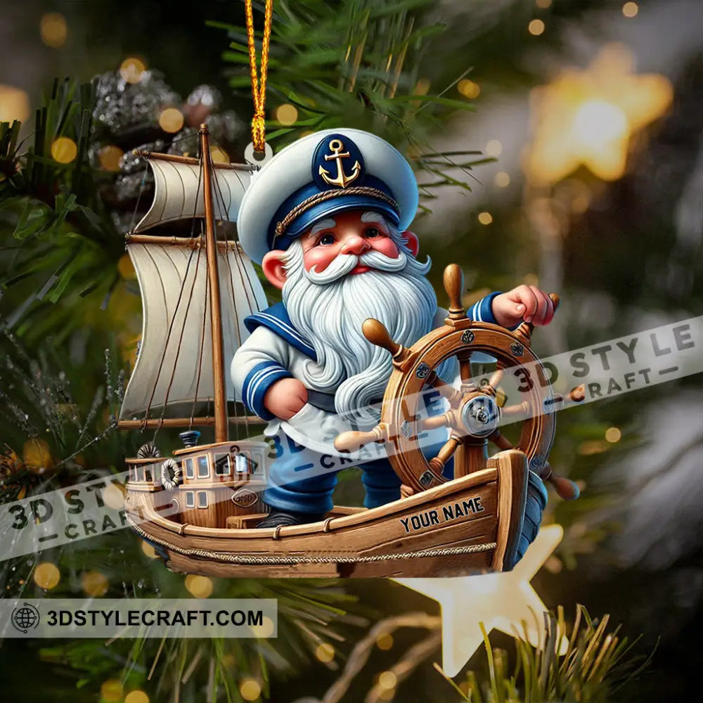 Sailor Santa Home Decor Christmas Ornament Personalized
