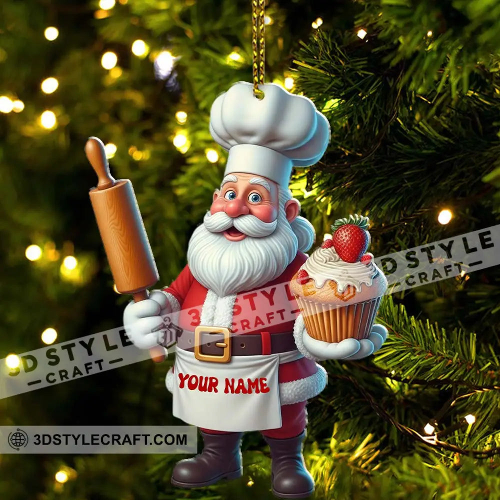 Santa Baker Home Decor Christmas Ornament Personalized Ornament Ornament