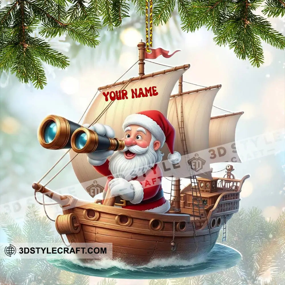 Santa Treasure Hunt Home Decor Christmas Ornament Personalized Ornament Ornament