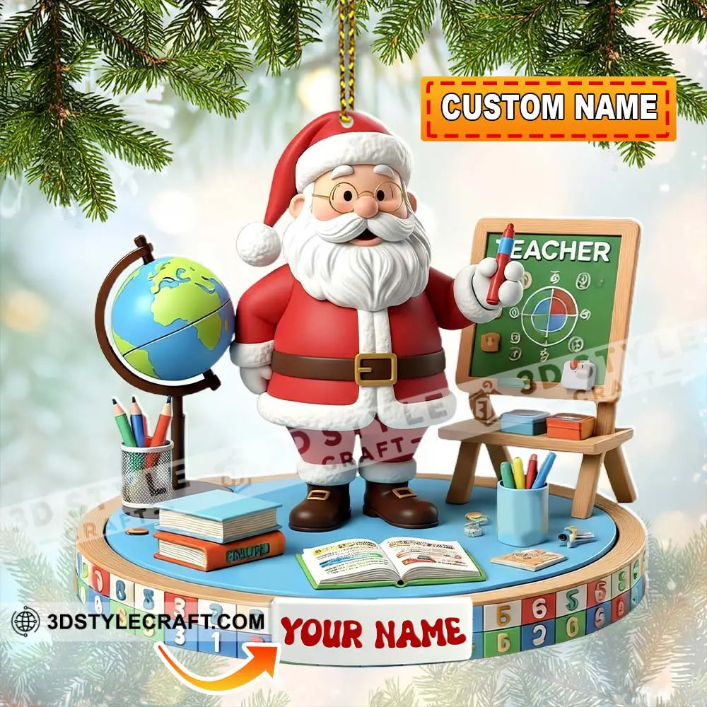 Teacher Christmas Home Decor Christmas Ornament Personalized Ornament 3.54’’ / 1 Ornament Ornament