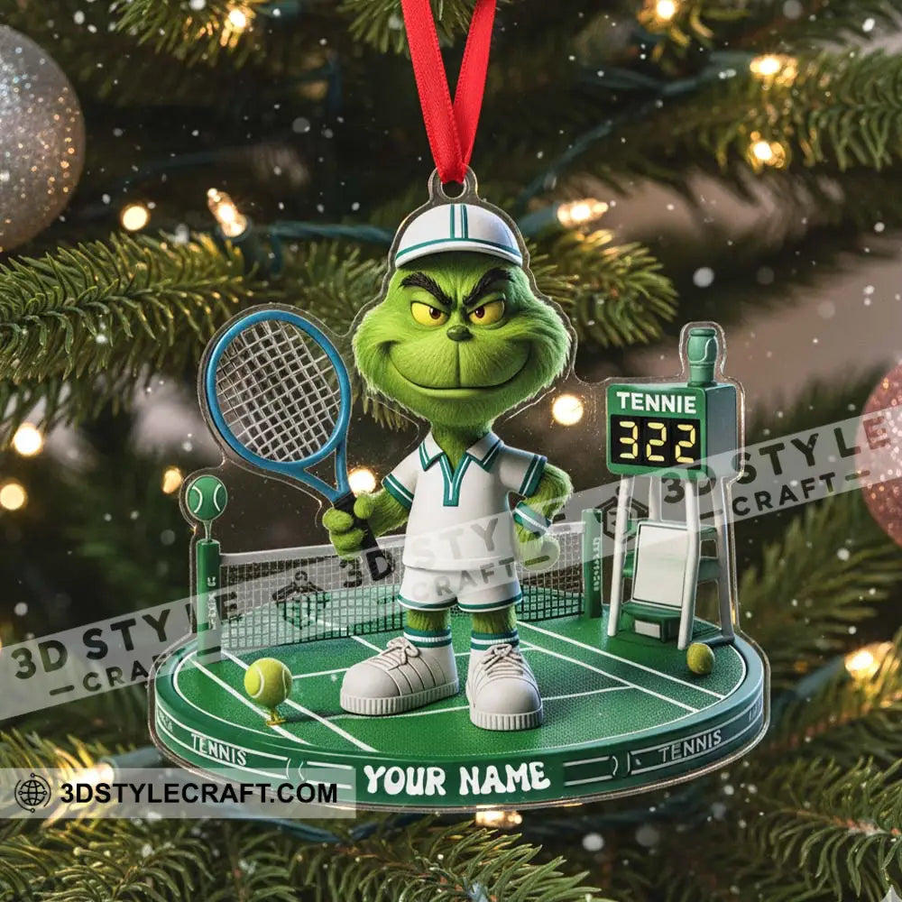 Tennis Christmas Home Decor Christmas Ornament Personalized Ornament Ornament