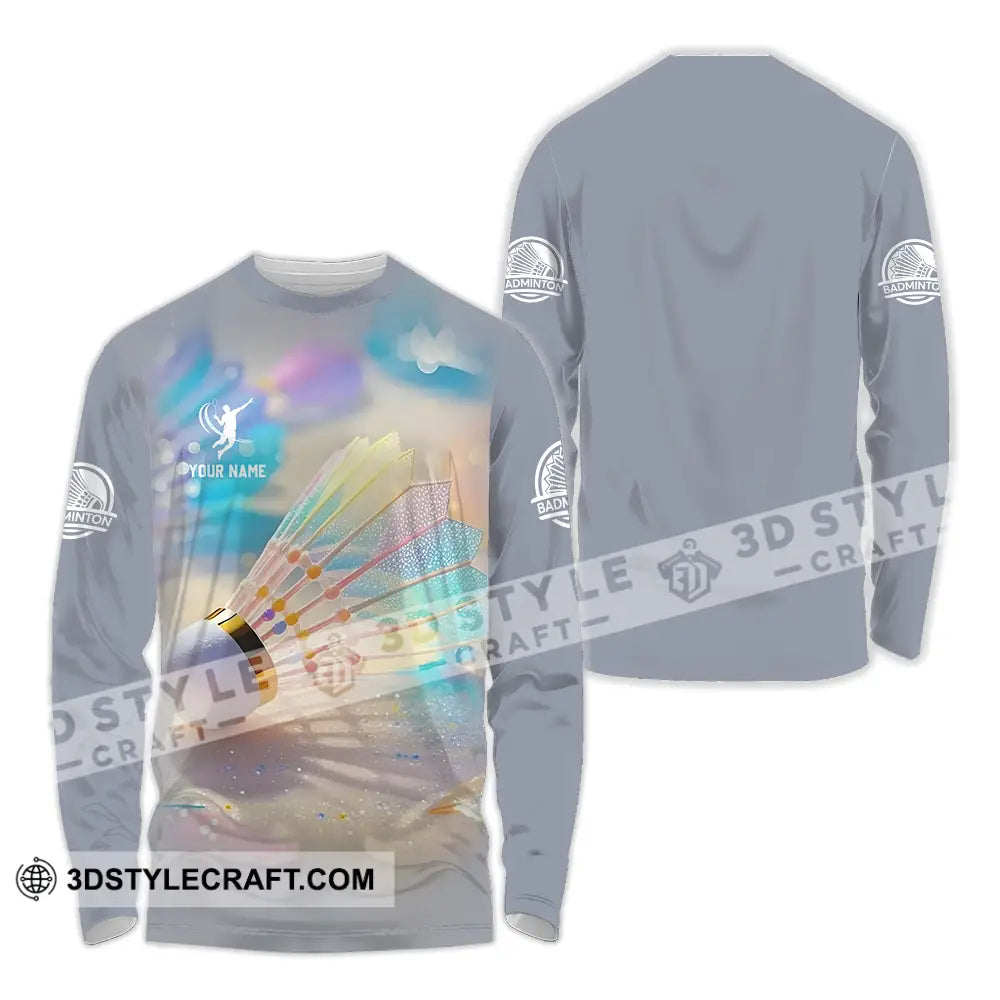 Unisex Shirt Custom Badminton Sport Shirt Long Sleeve Shirt / S T shirt