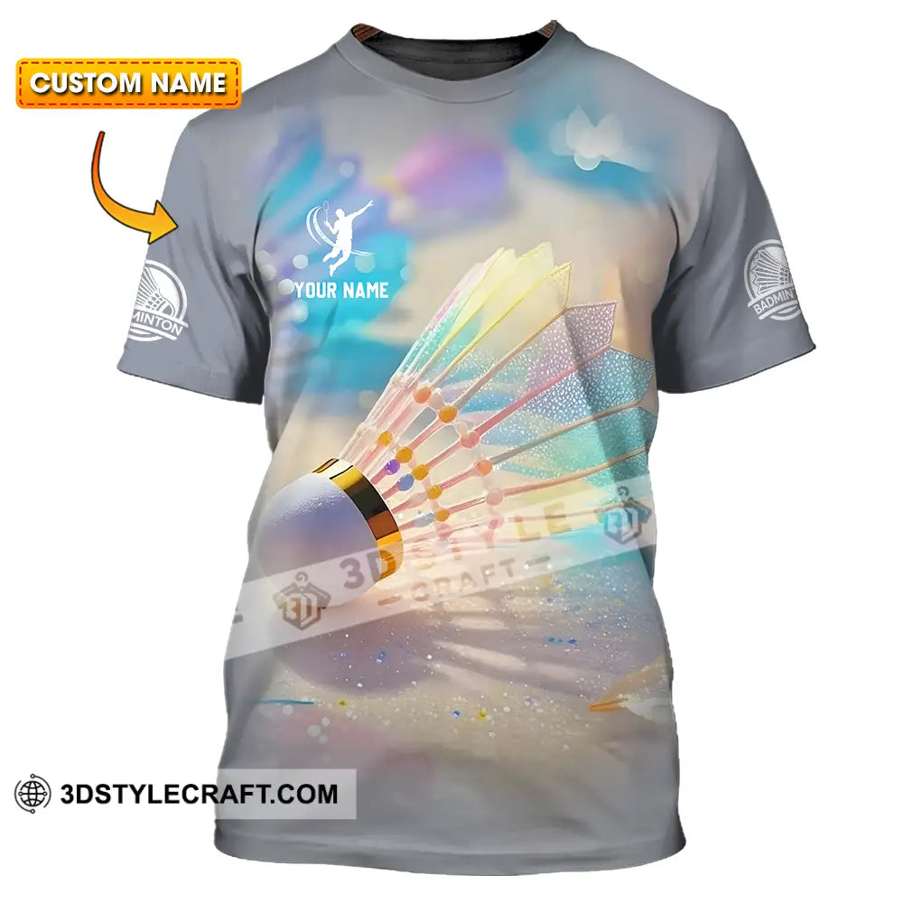 Unisex Shirt Custom Badminton Sport Shirt T shirt