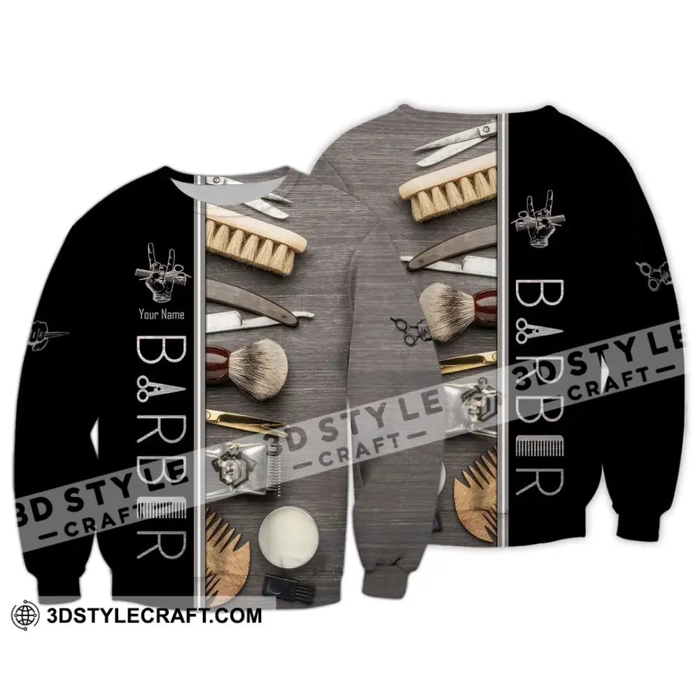 Unisex Shirt Custom Barber Shirt Long Sleeve / S T shirt