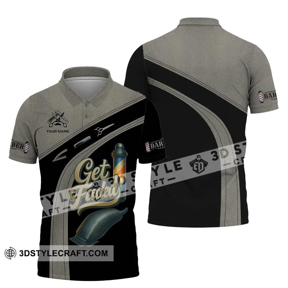 Unisex Shirt Custom Get Faded Barber Shirt Polo Shirt / S T shirt