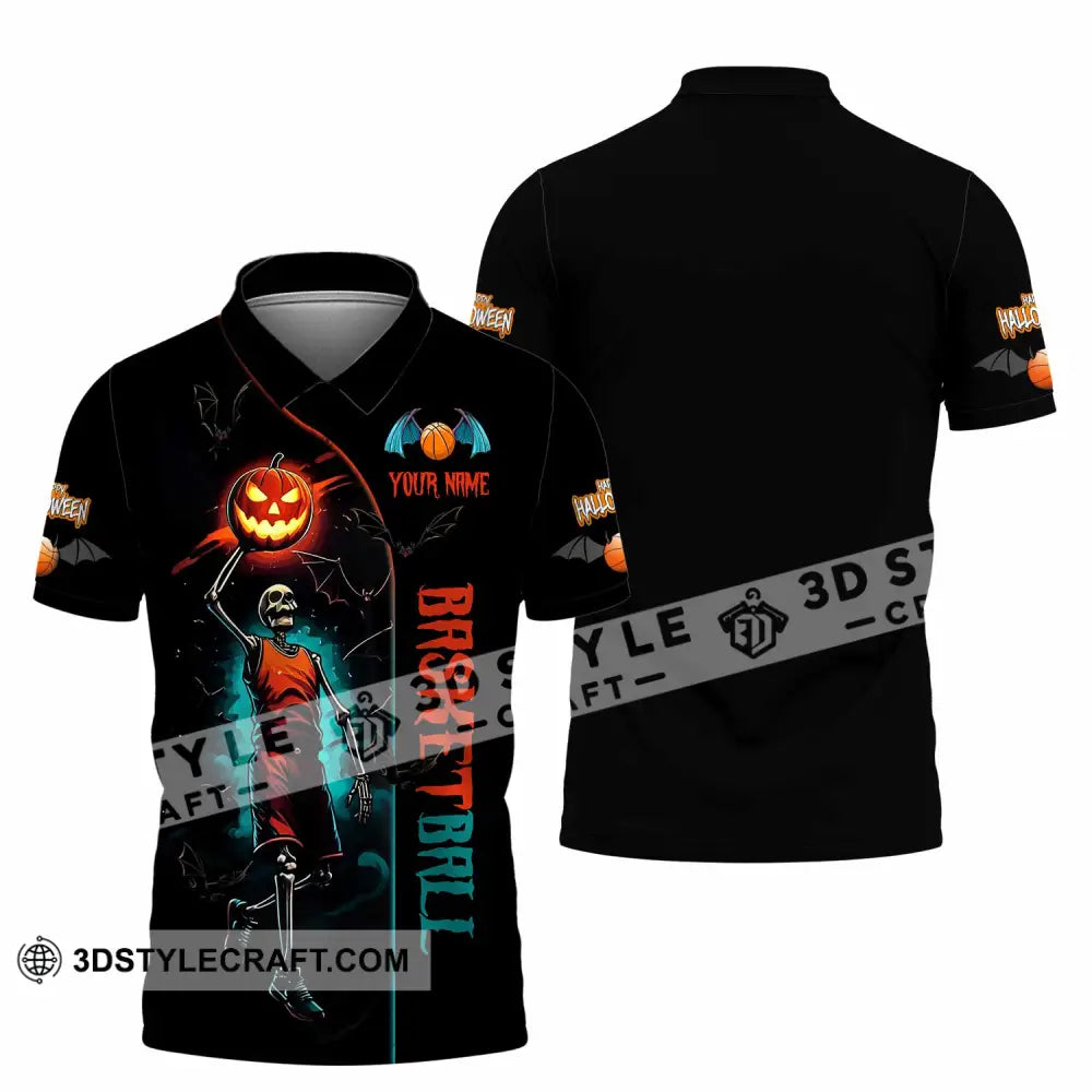 Unisex Shirt Custom Halloween Basketball Sport Shirt Polo Shirt / S T shirt