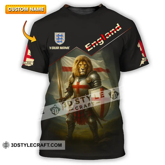 Unisex Shirt - Custom Lion Warrior England Shirt T-shirt