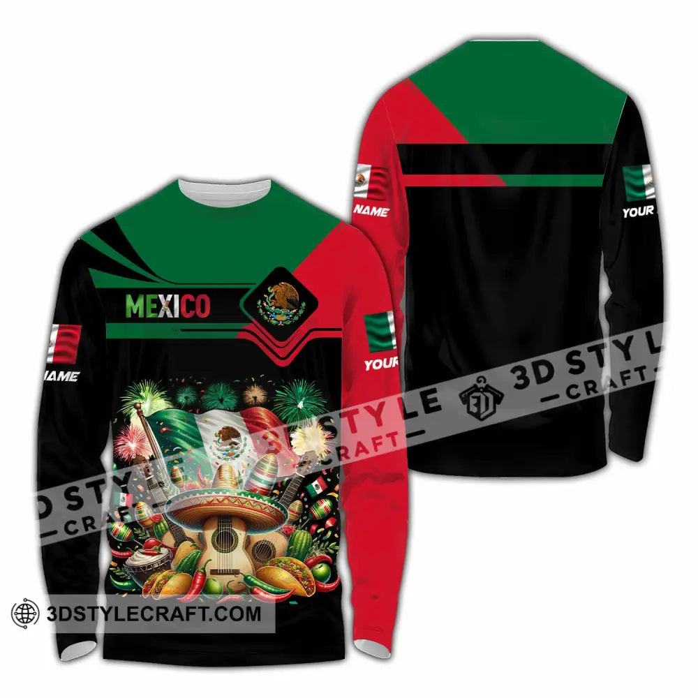 Unisex Shirt - Custom Mexico Shirt Long Sleeve Shirt / S T-shirt