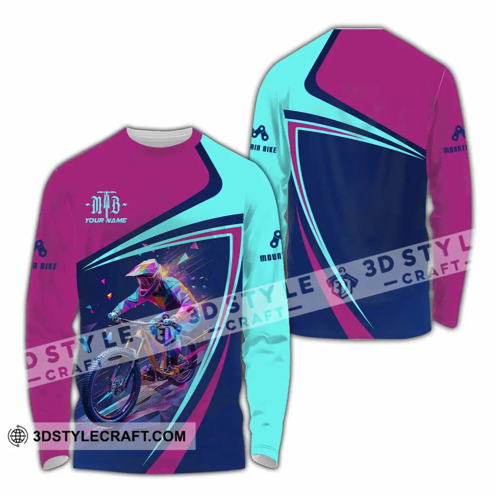 Unisex Shirt - Custom Mountain Bike Shirt Long Sleeve Shirt / S T-shirt
