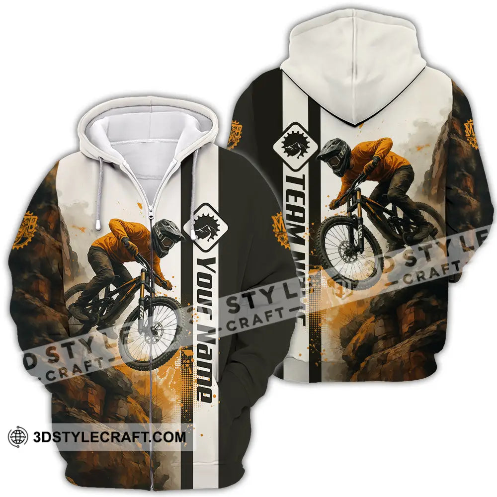 Unisex Shirt - Custom Mountain Bike Shirt Zipper Hoodie / S T-shirt