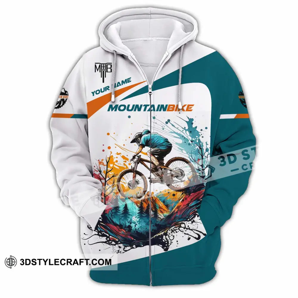 Unisex Shirt - Custom MTB Mountain Bike Shirt Zipper Hoodie / S T-shirt