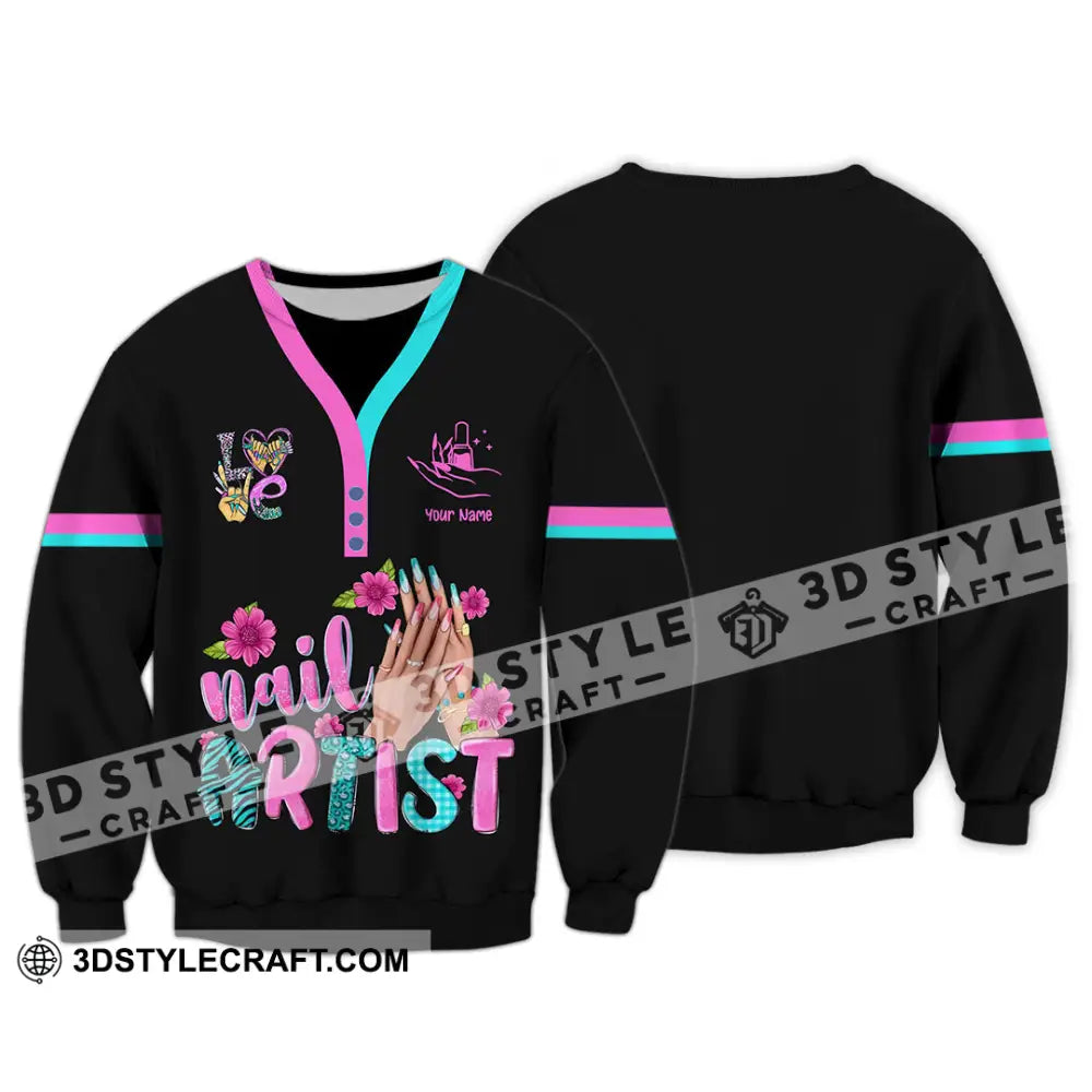 Unisex Shirt Custom Nails Artist Shirt Long Sleeve / S T shirt