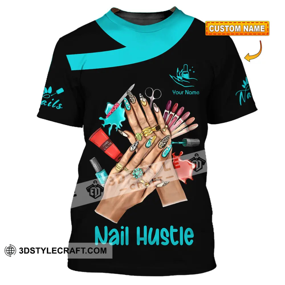 Unisex Shirt Custom Nails Hustle Shirt T shirt