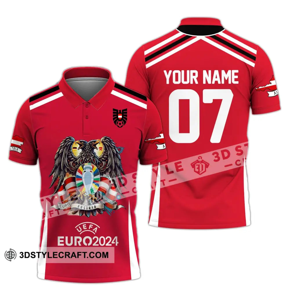 Unisex Shirt - Custom Name And Number Euro 2024 Sport Australia National Team Polo / S T-Shirt