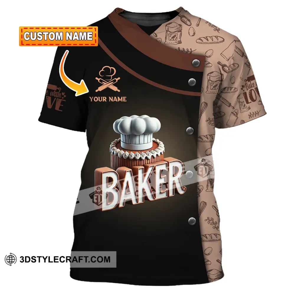 Unisex Shirt Custom Name Bakery Chef Shop T-Shirt Bakers Gift T-Shirt