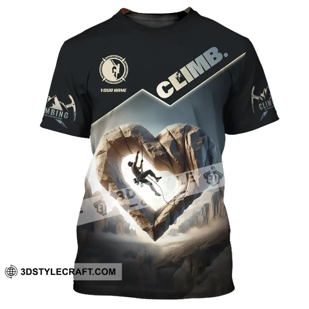 Unisex Shirt Custom Name Climb Long Sleeve T-Shirt / S T-Shirt