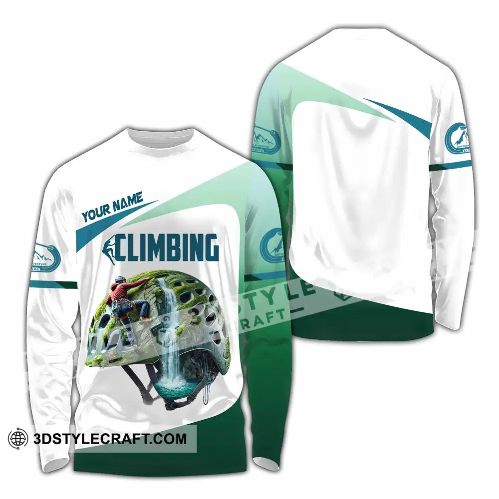 Unisex Shirt Custom Name Climbing Gift For Lover Long Sleeve / S T-Shirt