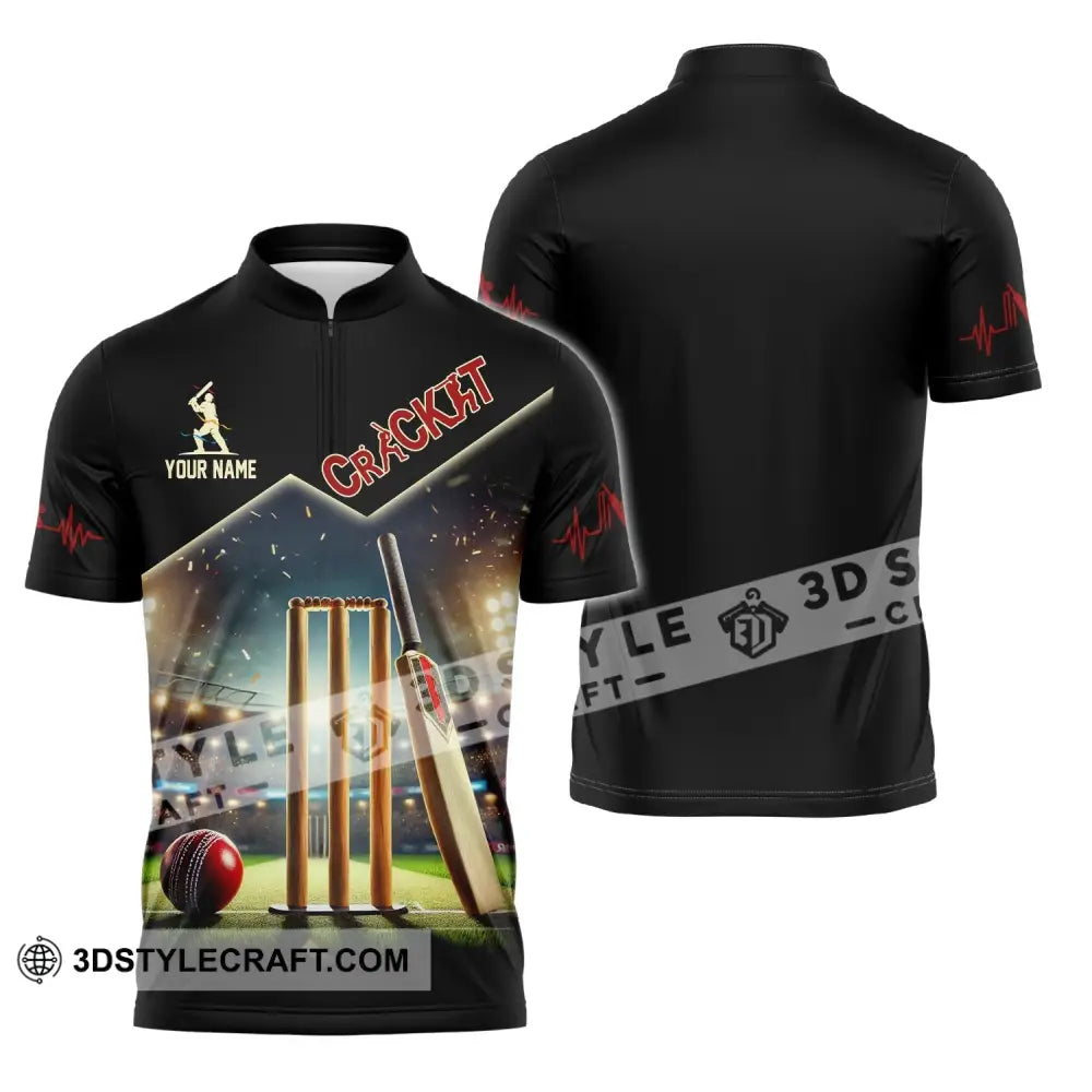 Unisex Shirt Custom Name Cricket Club Uniform Hoodie T-Shirt Zipper Polo / S