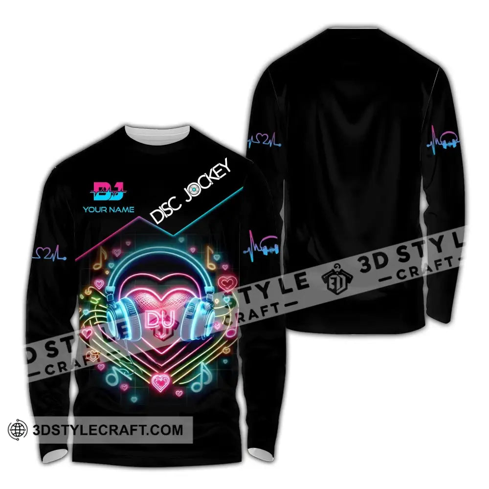 Unisex Shirt Custom Name Dj Hoodie Polo Long Sleeve / S T-Shirt