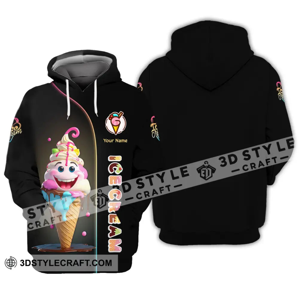 Unisex Shirt Custom Name Ice Cream Lover Gift Hoodie / S T-Shirt