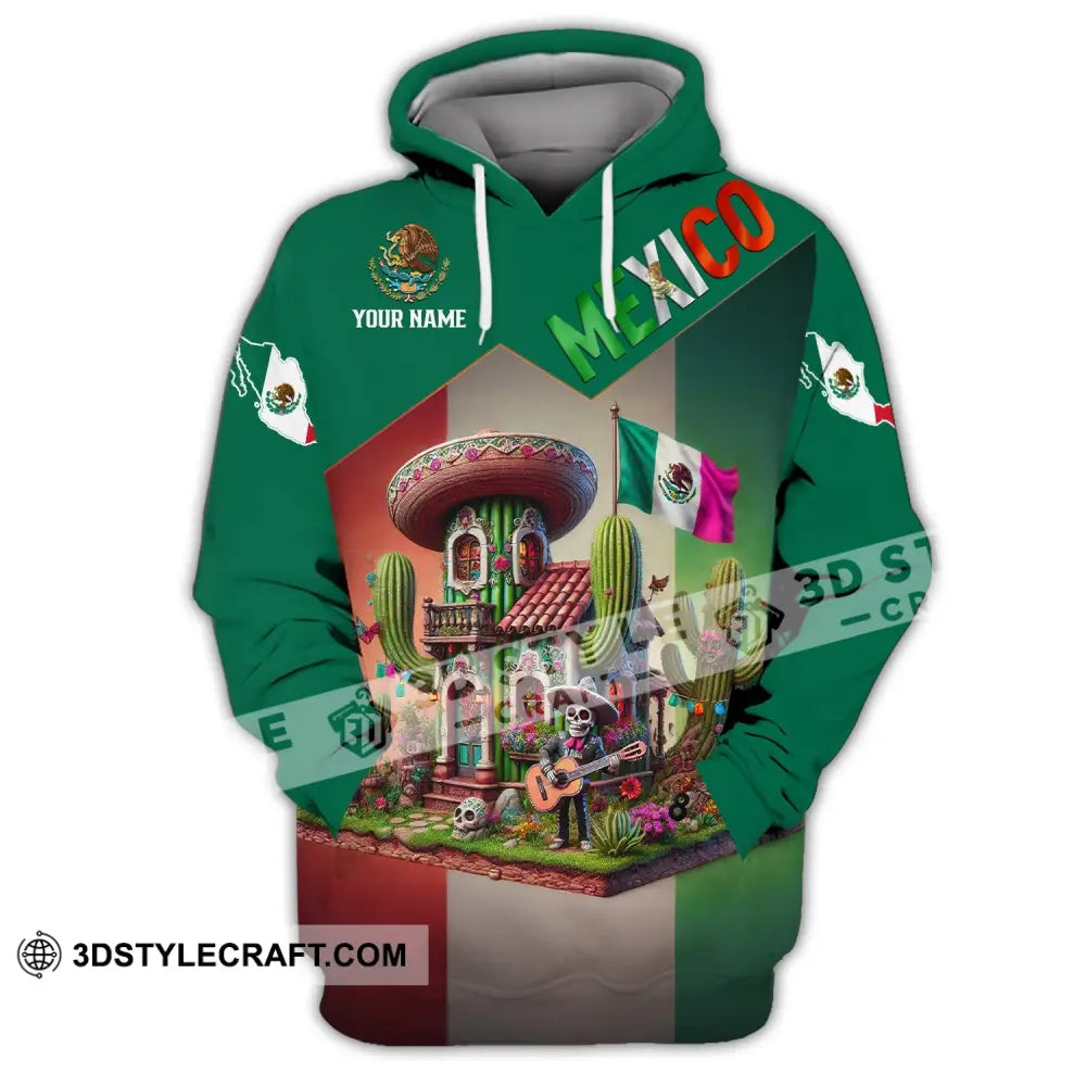 Unisex Shirt - Custom Name Mexico Hoodie / S T-Shirt