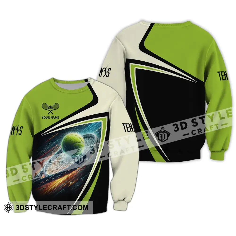 Unisex Shirt Custom Name Tennis Player Hoodie Polo Long Sleeve / S T-Shirt