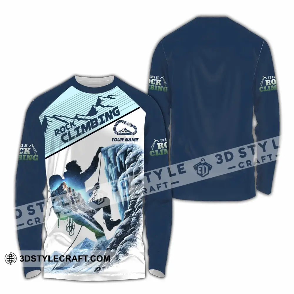 Unisex Shirt - Custom Rock Climbing Shirt Long Sleeve Shirt / S T-shirt