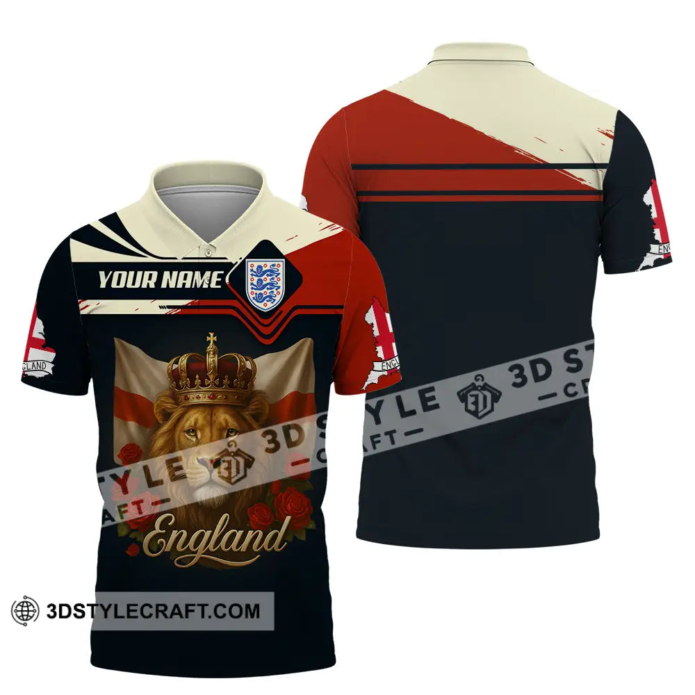 Unisex Shirt - Custom Rose And Lion England Shirt Polo Shirt / S T-shirt