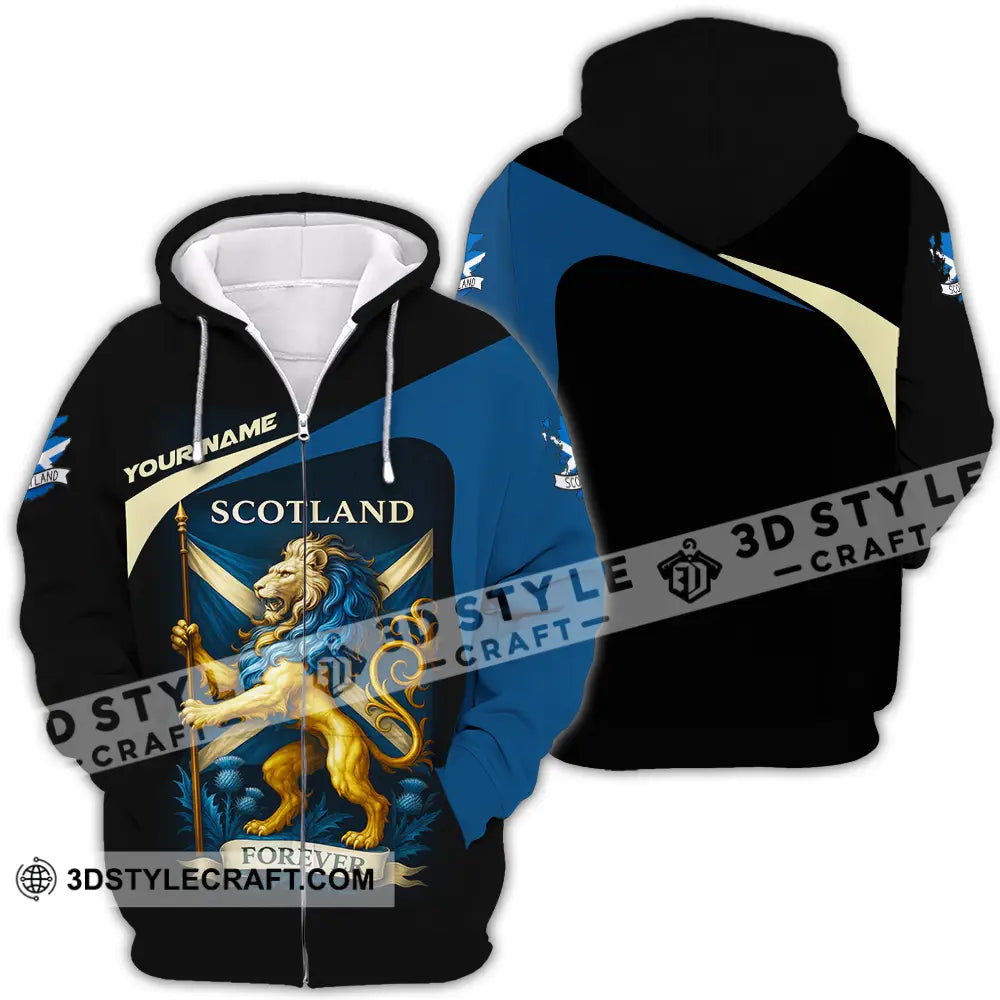 Unisex Shirt - Custom Scotland Shirt Zipper Hoodie / S T-shirt