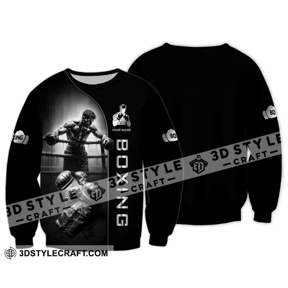 Unisex Shirt - Custom Strong Men Boxing Lover Sport Shirt Long Sleeve / S T-shirt