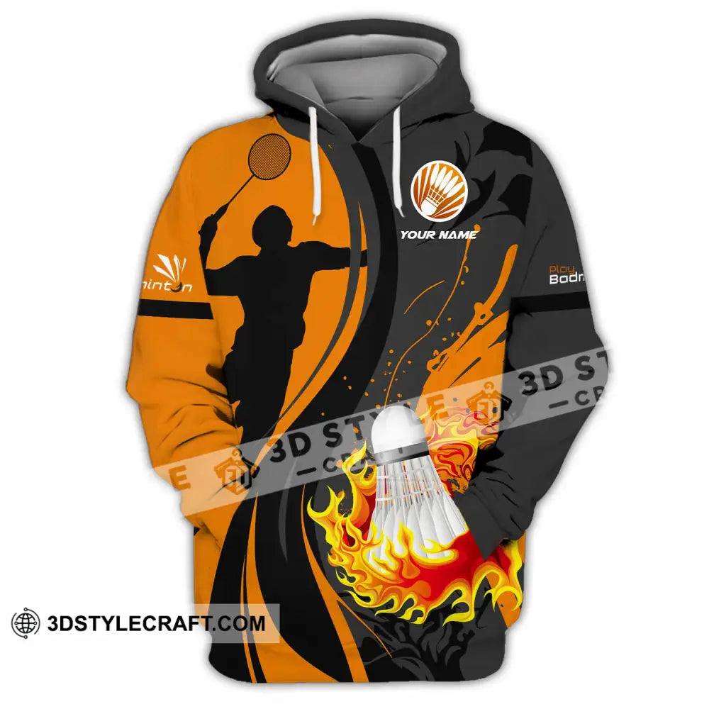 Unisex Shirt - Custom Text Shirt Badminton Shirt Hoodie / S T-shirt