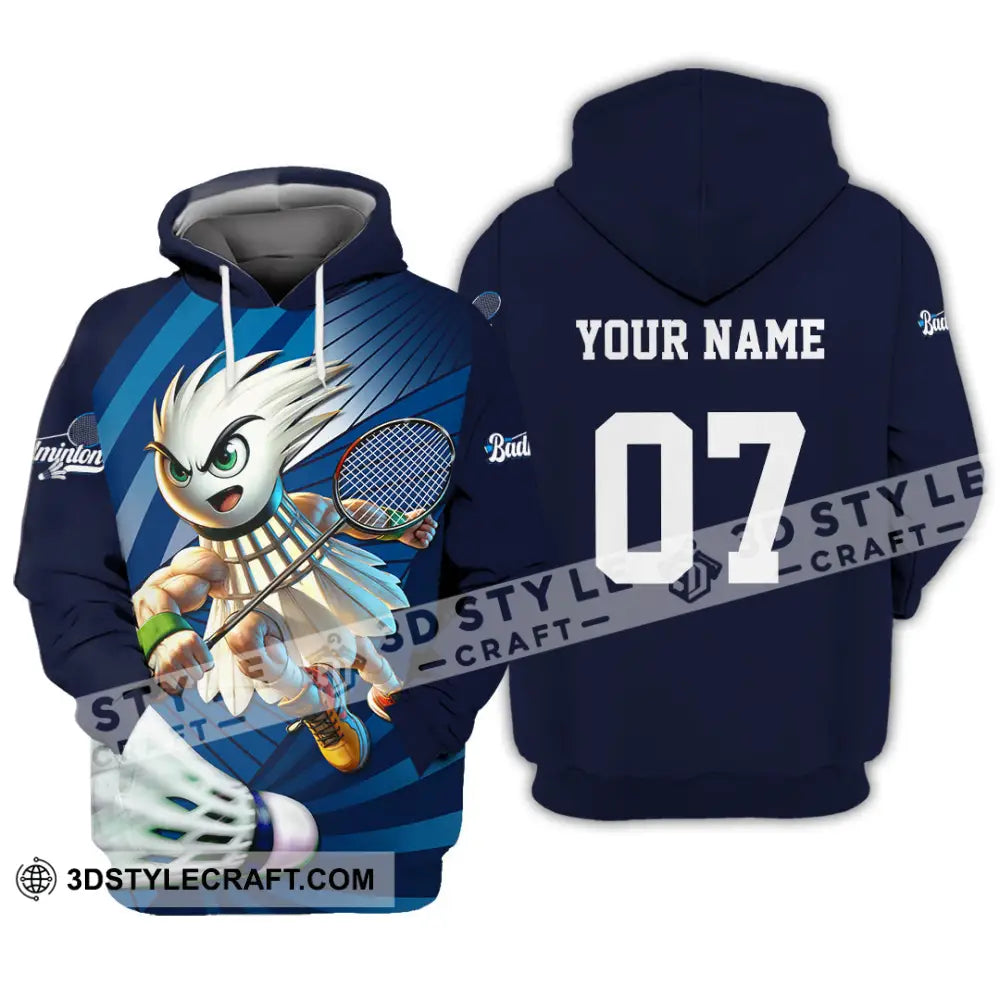Unisex Shirt - Custom Text Shirt Badminton Shirt Hoodie / S T-shirt