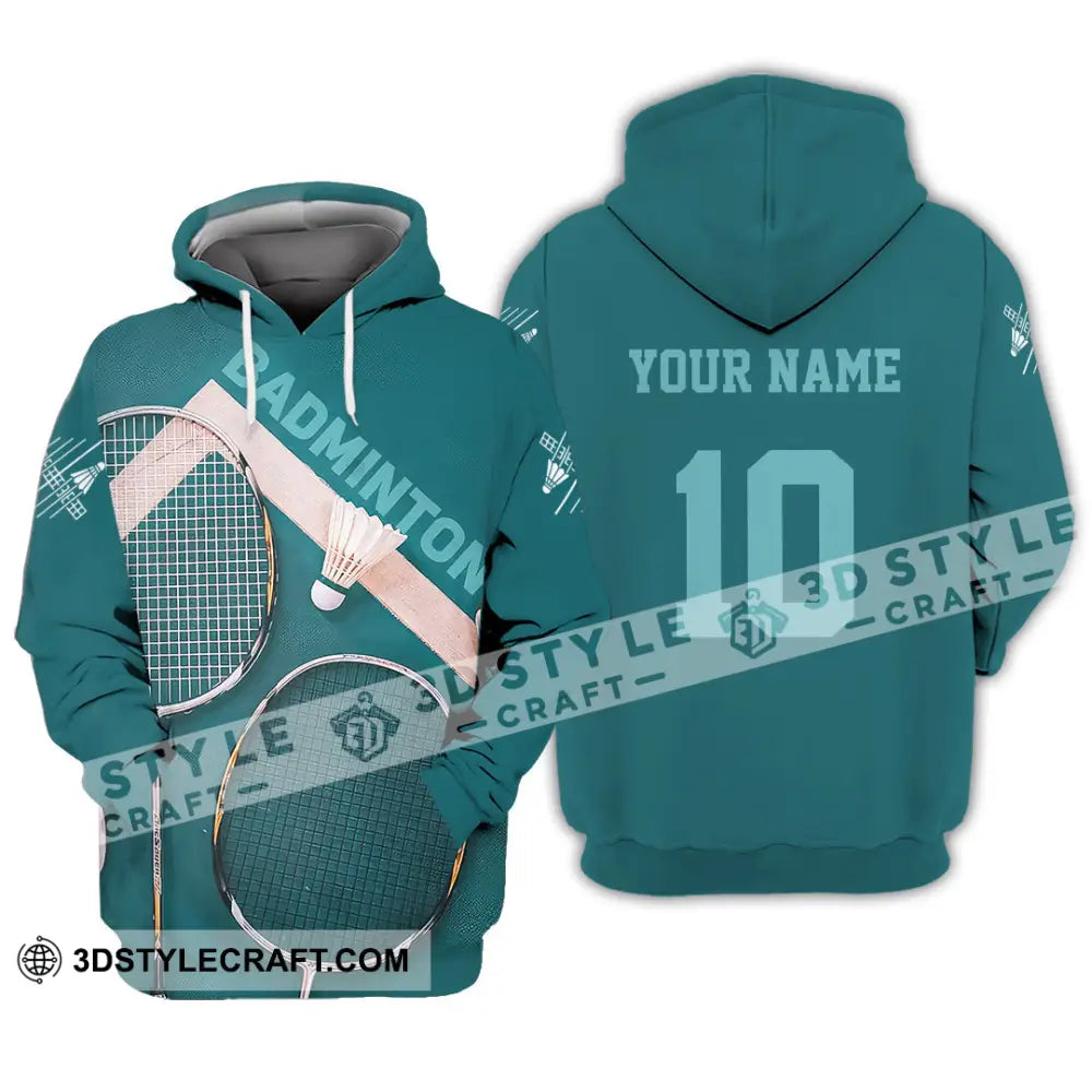 Unisex Shirt - Custom Text Shirt Badminton Shirt Hoodie / S T-shirt