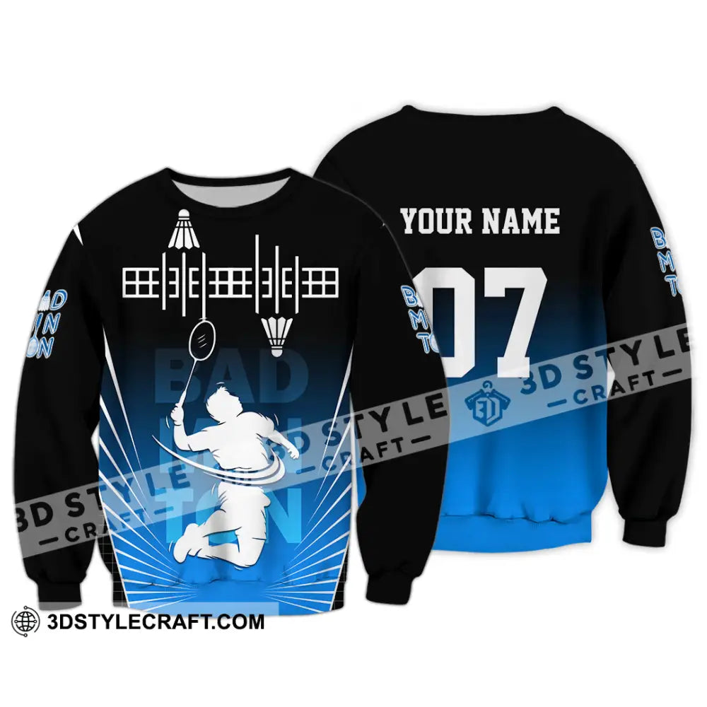 Unisex Shirt - Custom Text Shirt Badminton Shirt Long Sleeve / S T-shirt