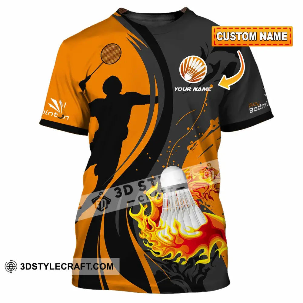 Unisex Shirt - Custom Text Shirt Badminton Shirt T-shirt