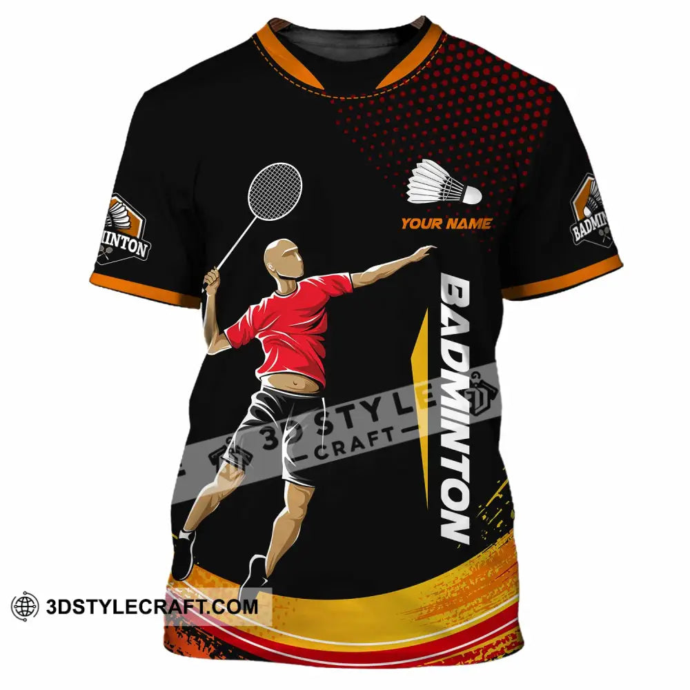 Unisex Shirt - Custom Text Shirt Badminton T-Shirt / S T-shirt